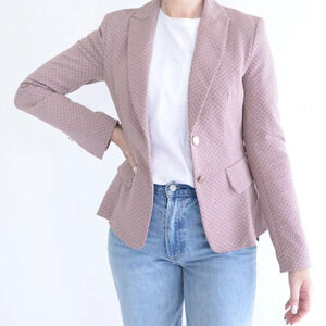 Marc Cain  Dusty Pink w Navy Double Button Blazer Size 2